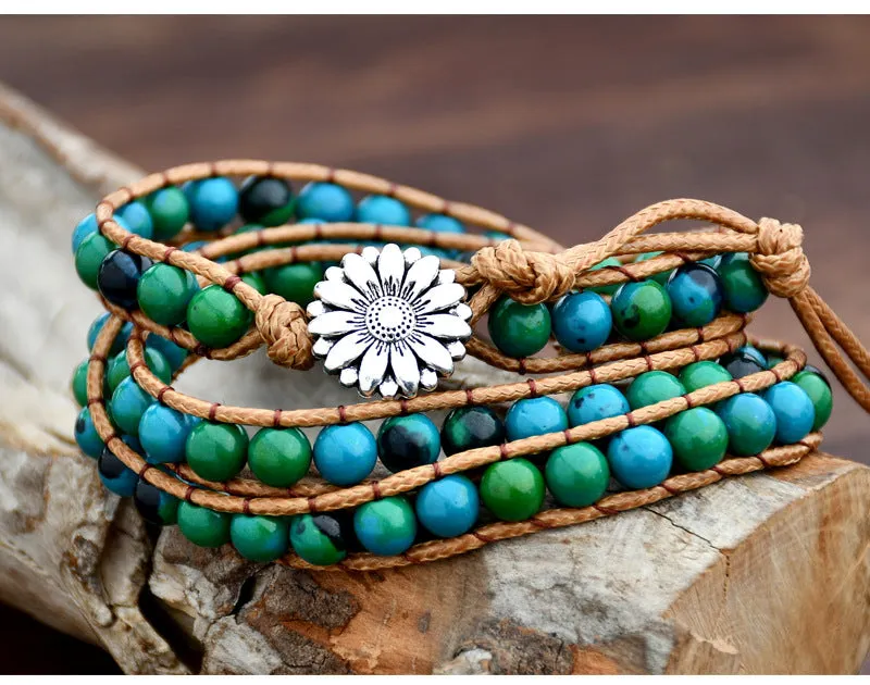 New Retro Ethnic Style Bracelet with Beaded Multi-layer Woven Bracelet