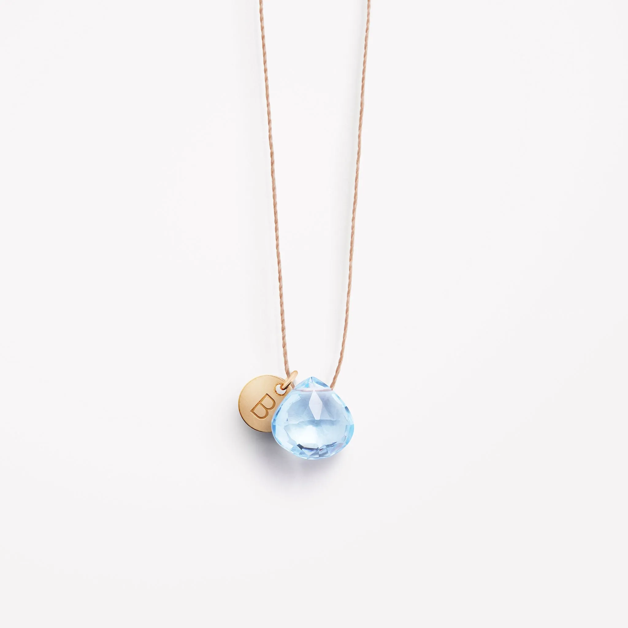 November Topaz Fine Cord Birthstone Necklace