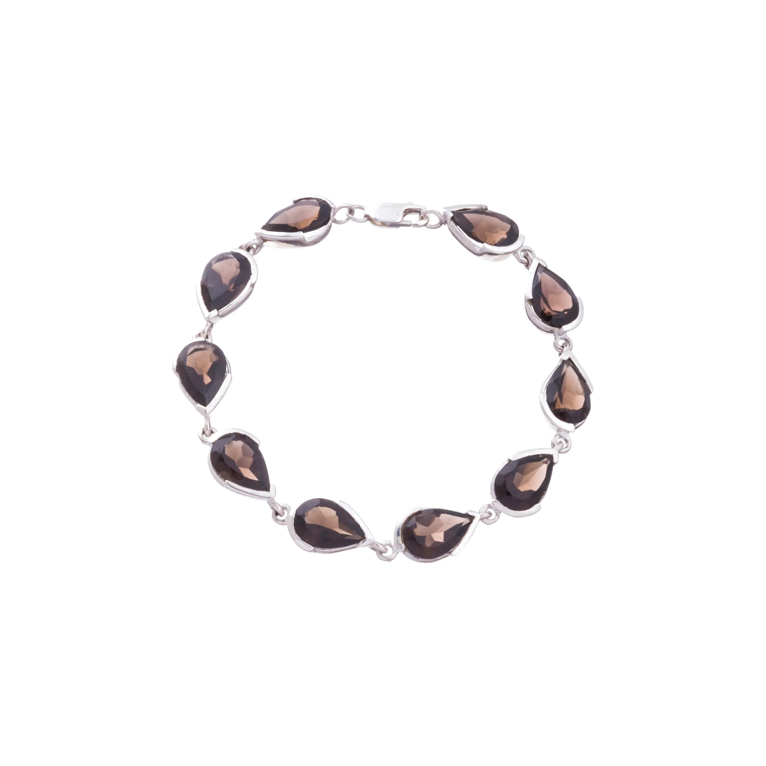 Nyha Smokey Quartz Bracelet, Sterling SIlver