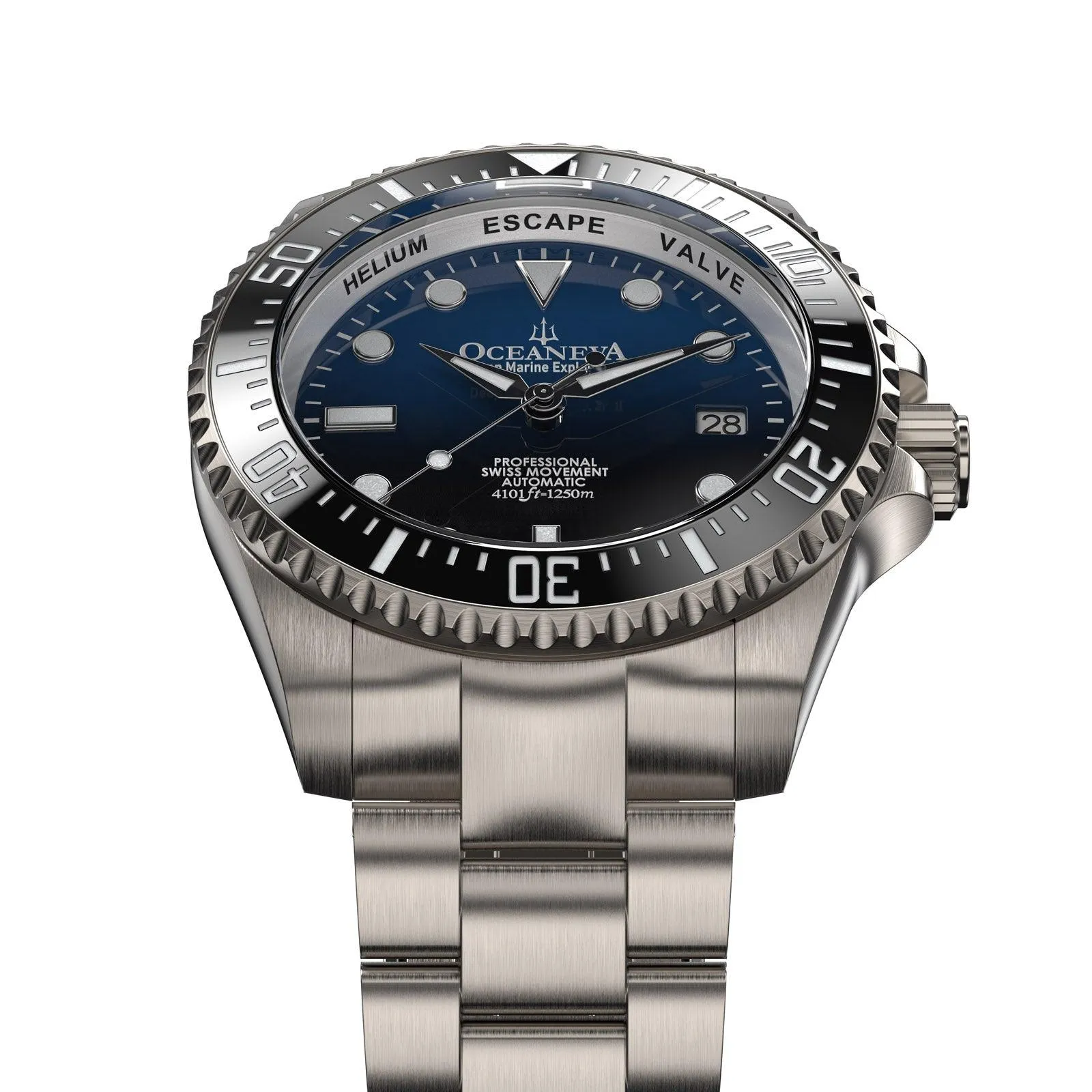 Oceaneva Deep Marine Explorer II1250M Titanium Watch Blue Black