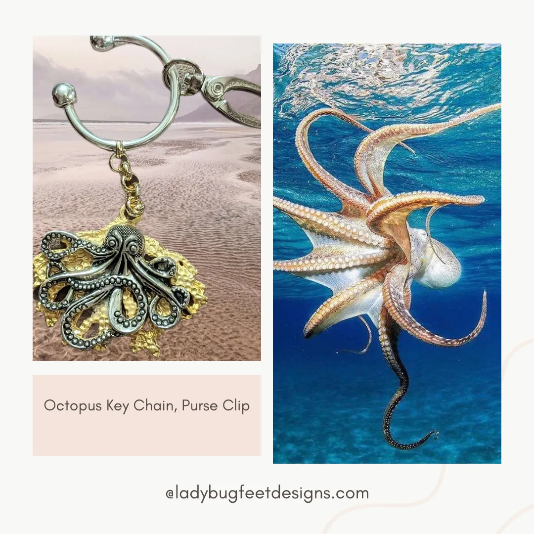 Octopus Key Chain, Purse Clip