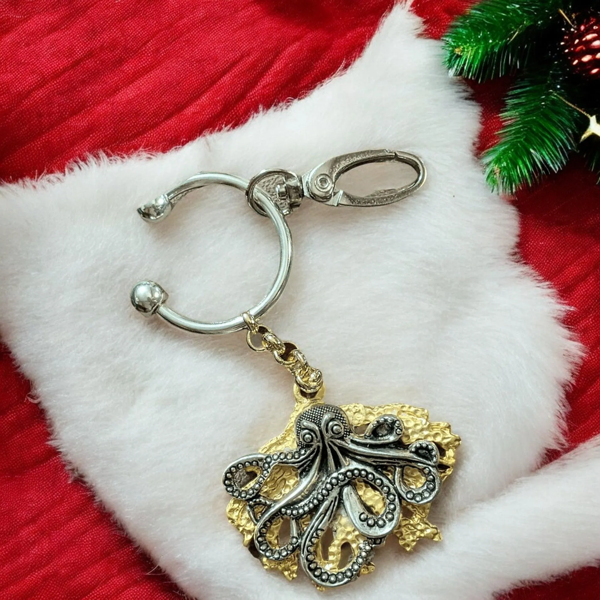 Octopus Key Chain, Purse Clip