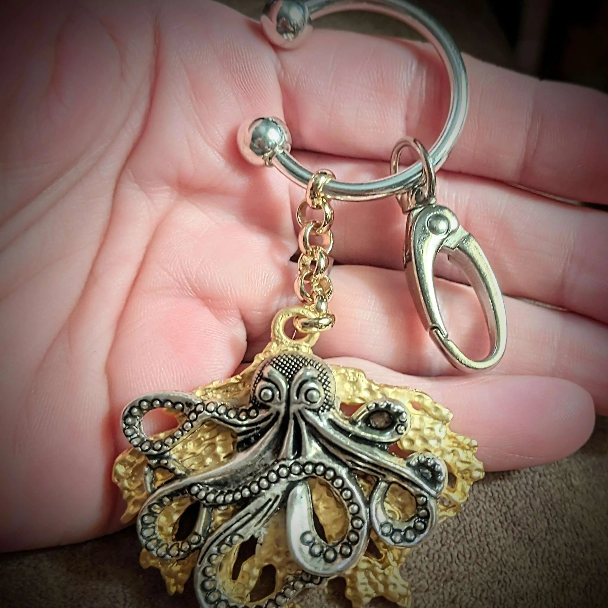 Octopus Key Chain, Purse Clip