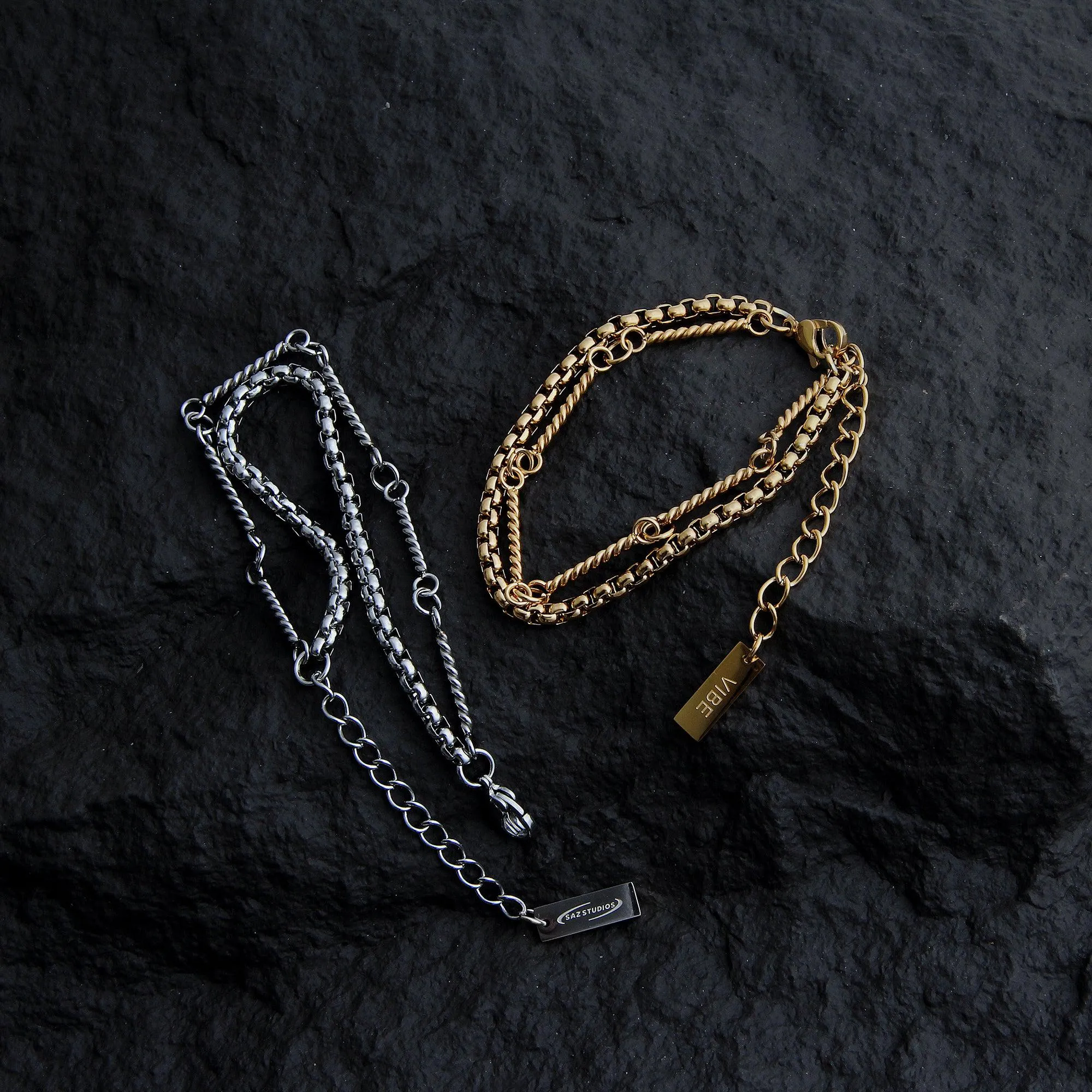 OH Thin Chains Linked Bracelet