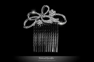 Ondina Petite Ribbon Hair Comb | Crystal