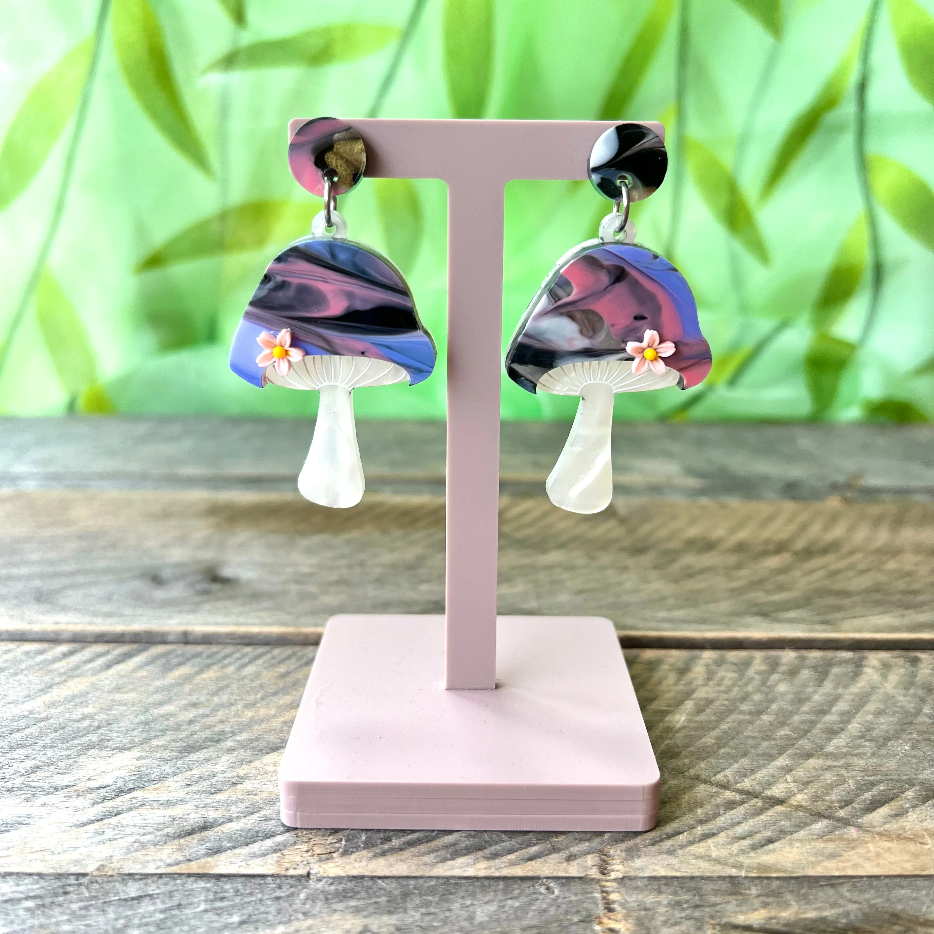 One of a kind Mushroom Earrings