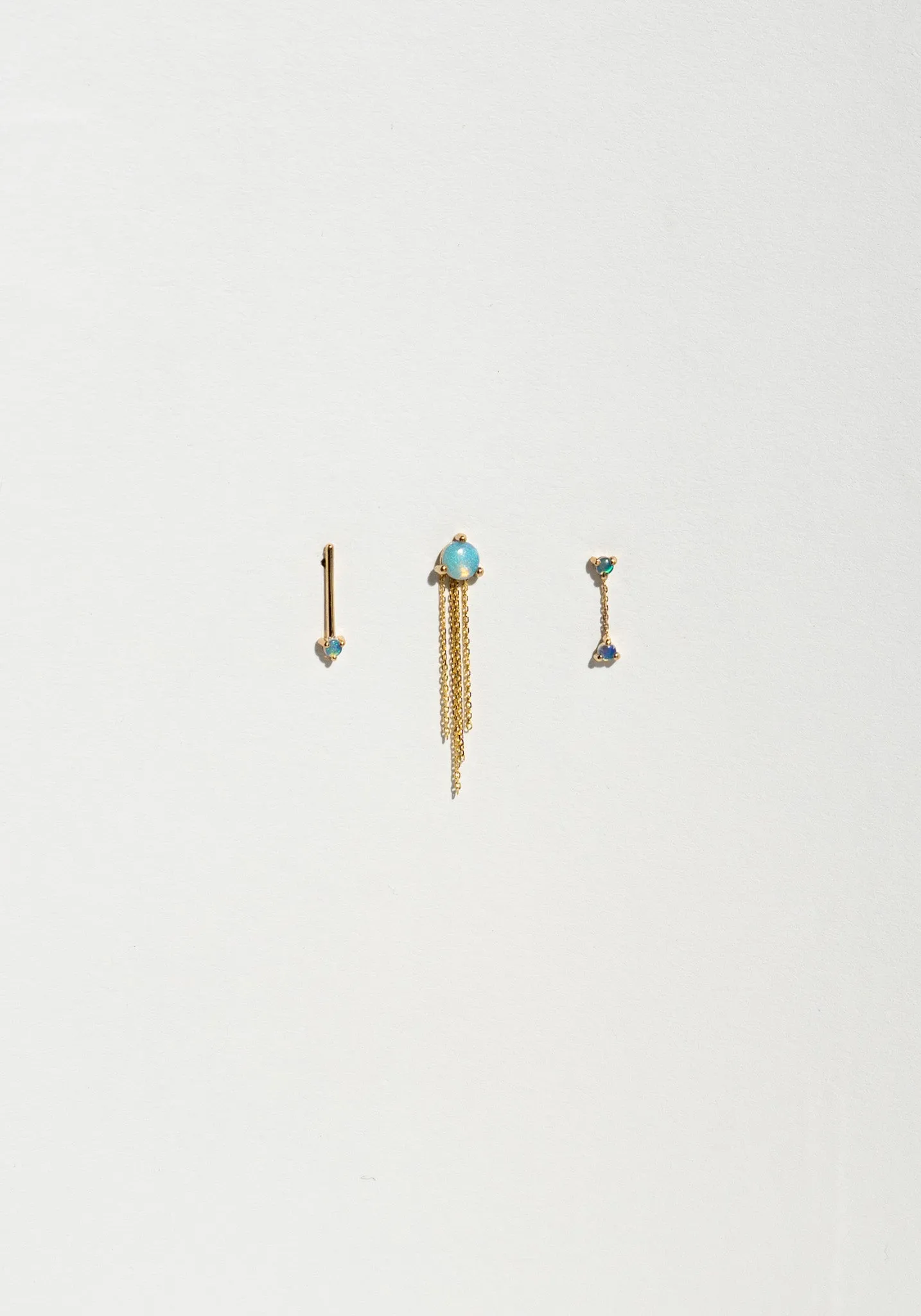 One-Step Bar Opal Earring