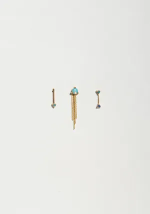 One-Step Bar Opal Earring