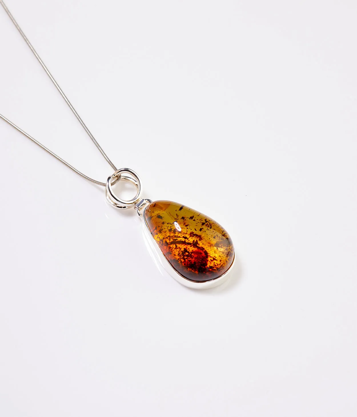 OOAK Aurora Amber Pendant