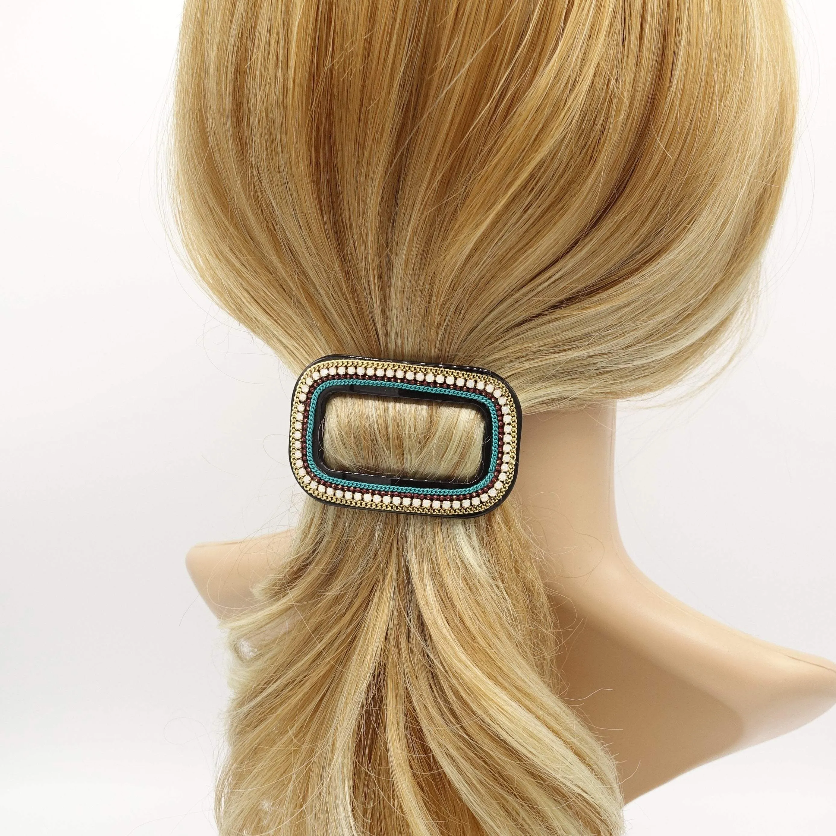 opal chain hair barrette hair accessory for women