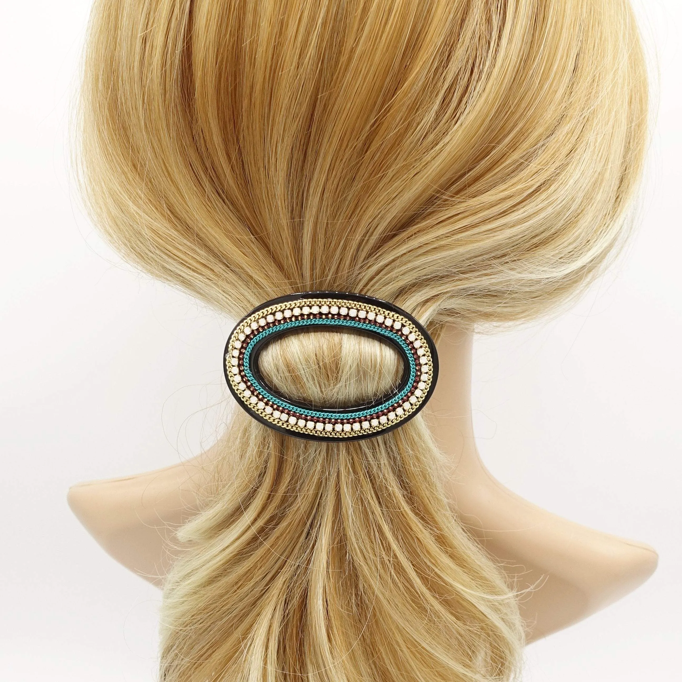 opal chain hair barrette hair accessory for women