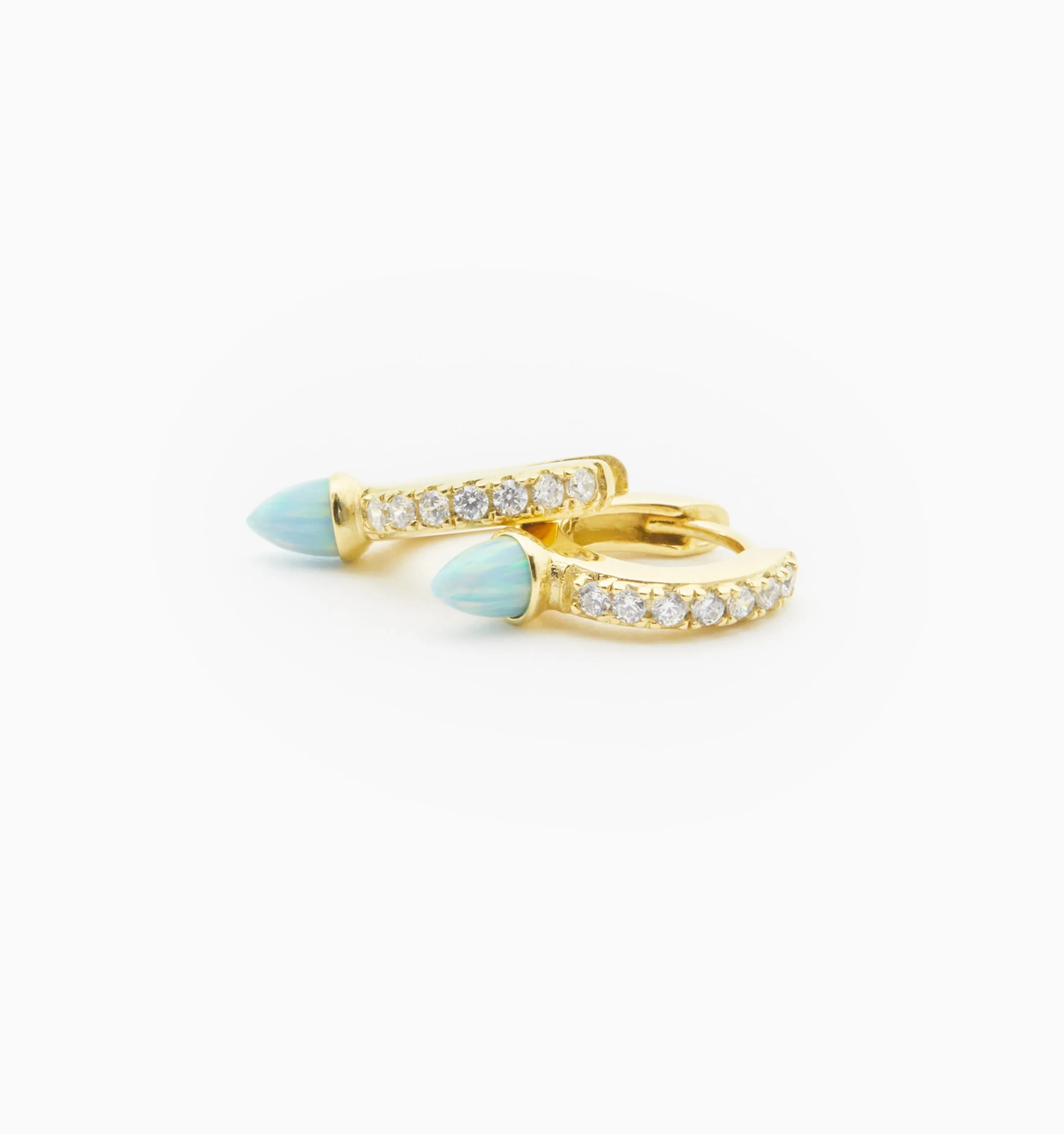 Opal Hoop Earrings