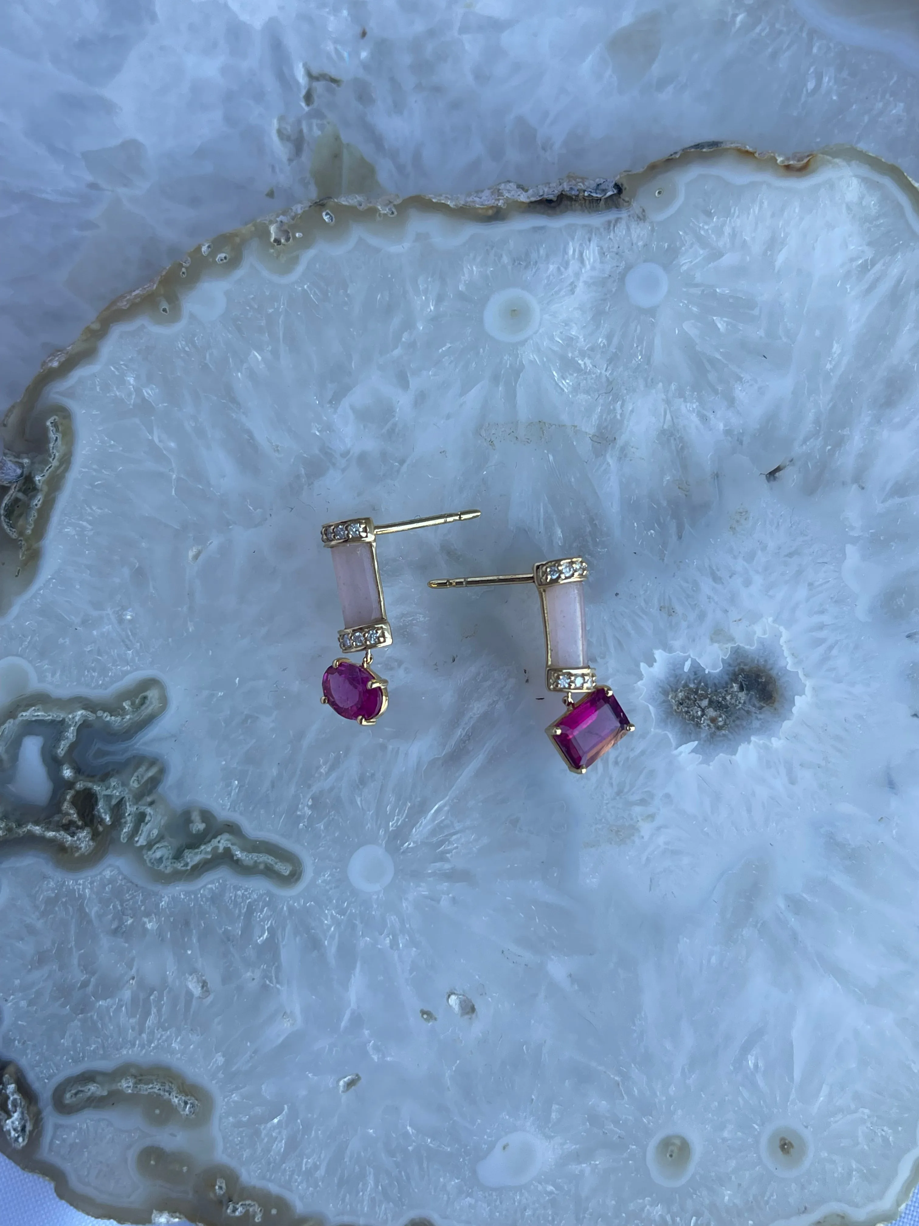 Opal Pink Earrings