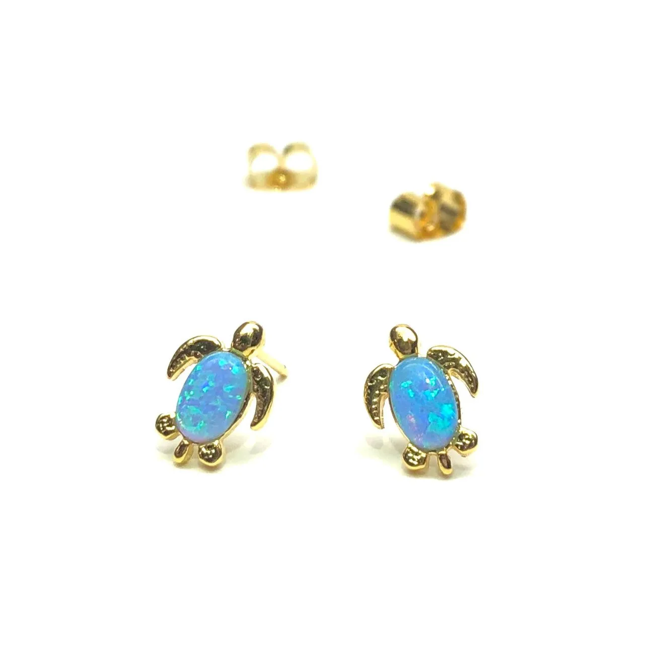 Opal Sea Turtle Earrings