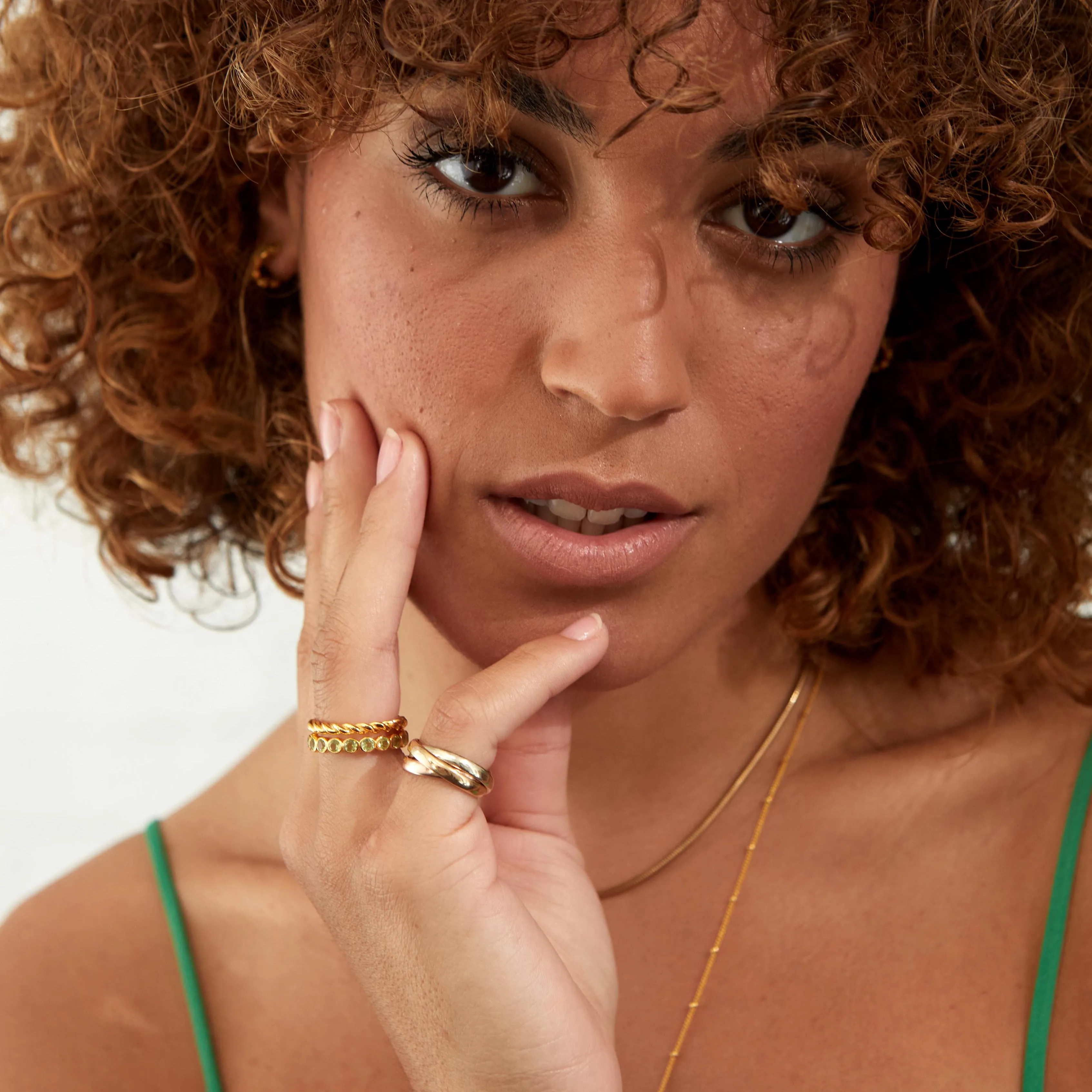 Ortigia Green Peridot & Gold Vermeil Ring