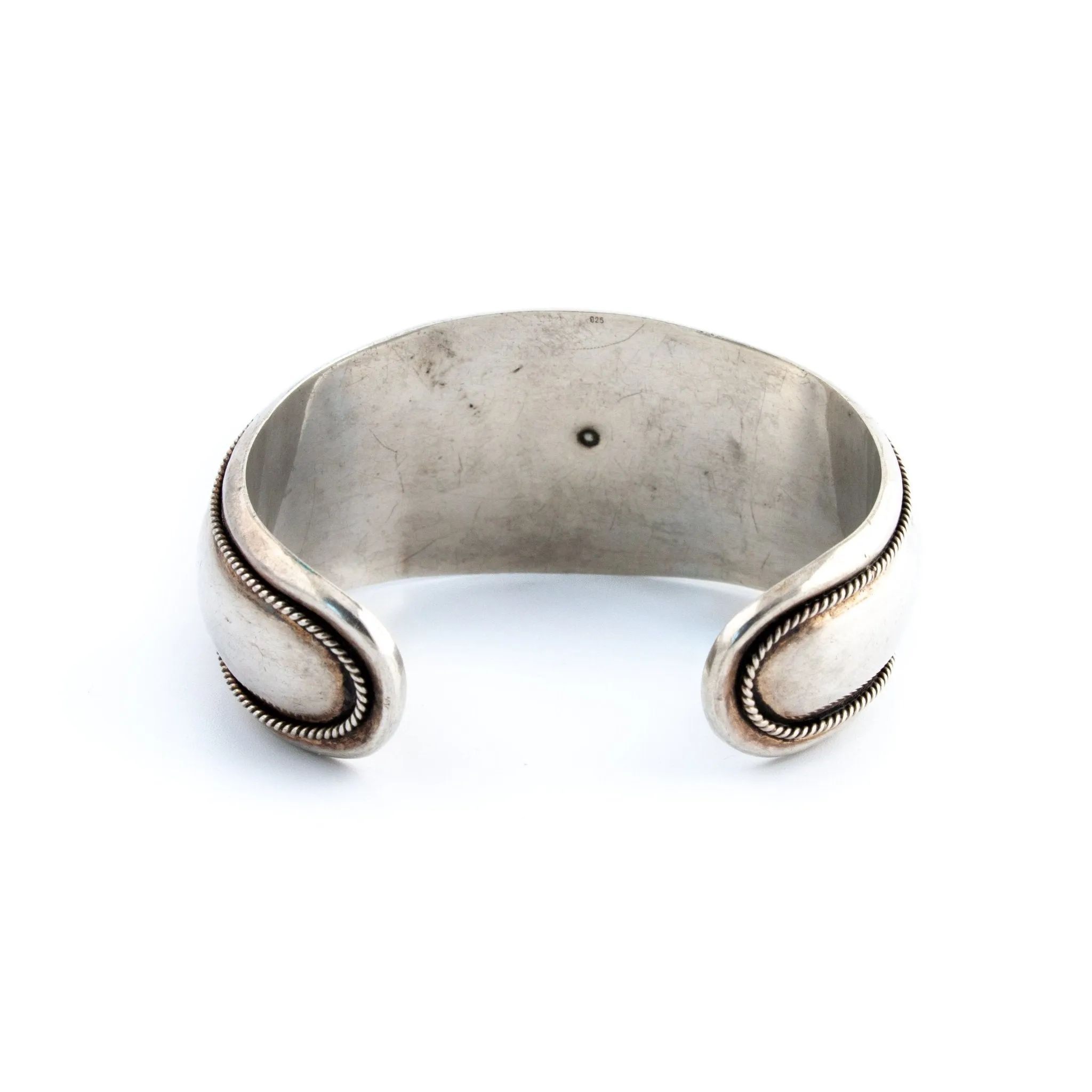 Paneled Taxco Silver Cuff