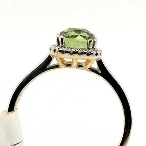 Peridot & Diamond Ring