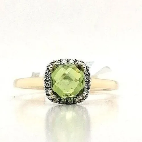 Peridot & Diamond Ring