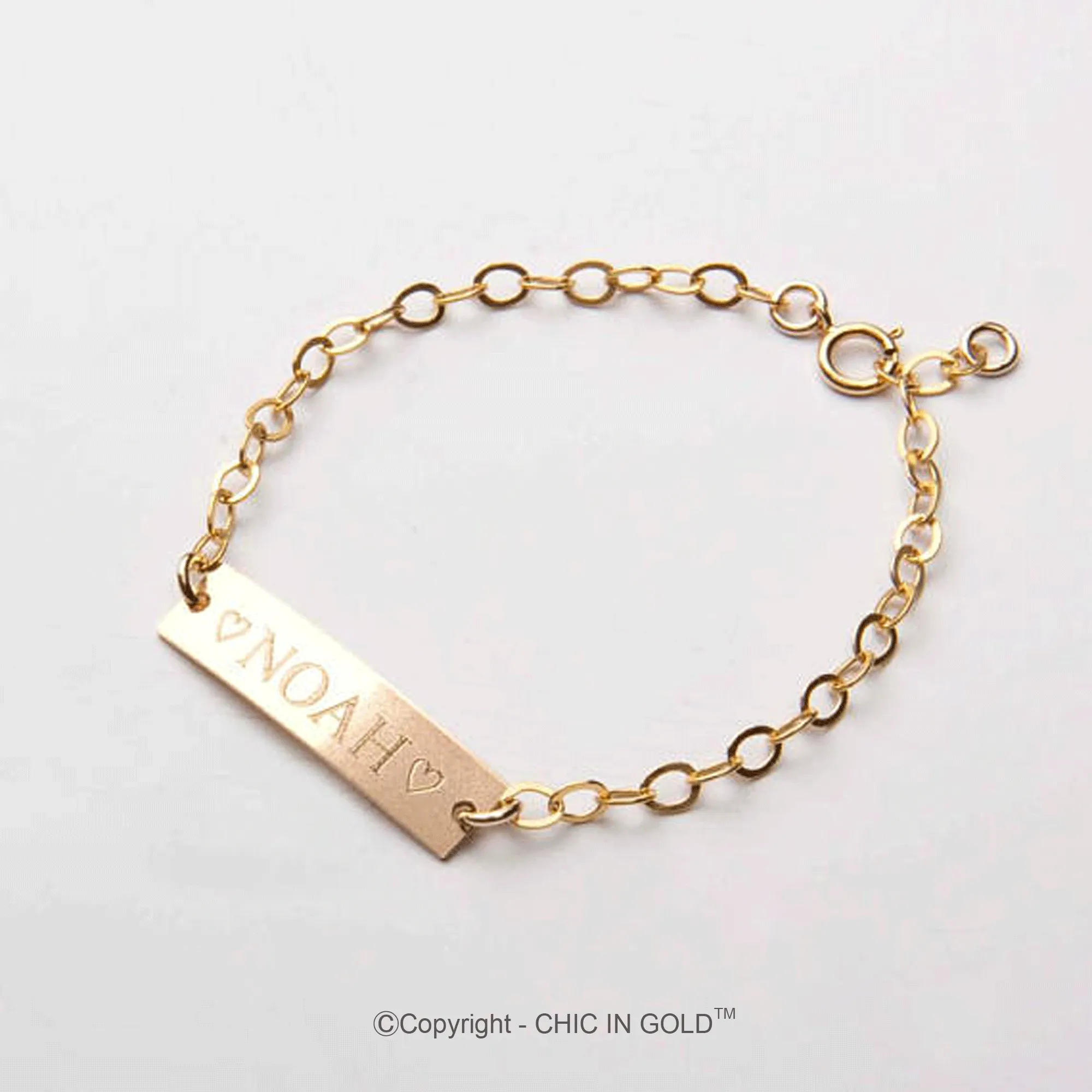 Personalized Baby Name Adjustable Bracelet - CG374B1X.25. Starts at