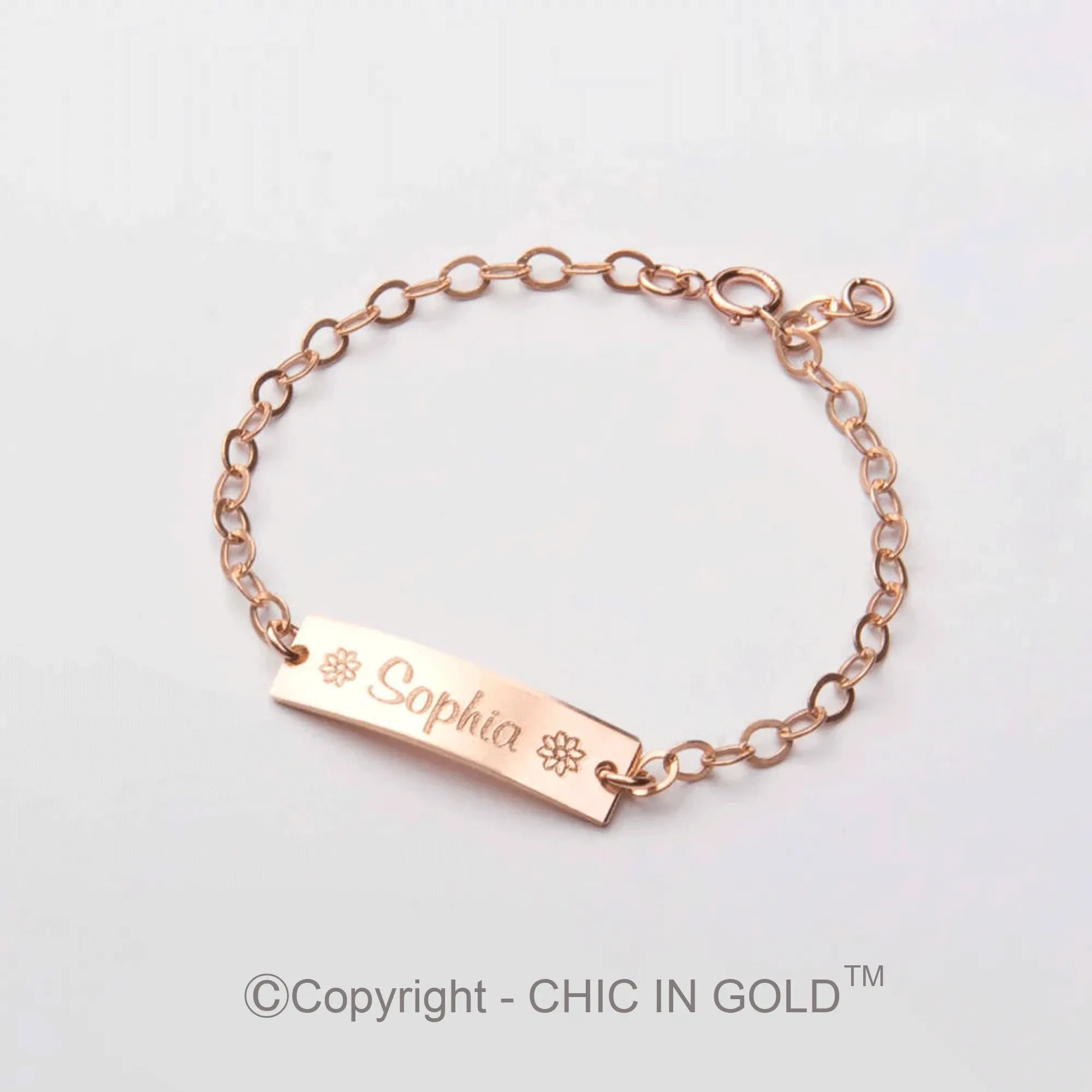 Personalized Baby Name Adjustable Bracelet - CG374B1X.25. Starts at