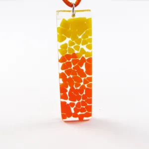 Picado Glass Pendant - Orange