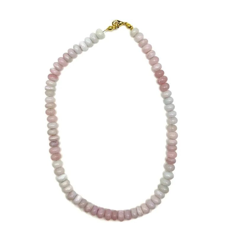 Pink Opal Gemstone Necklace