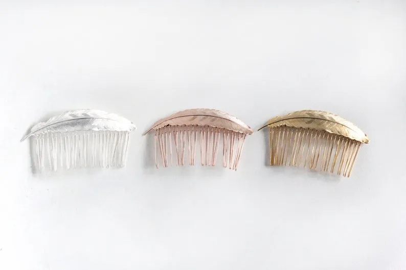 Preorder * Large Feather Hair Comb