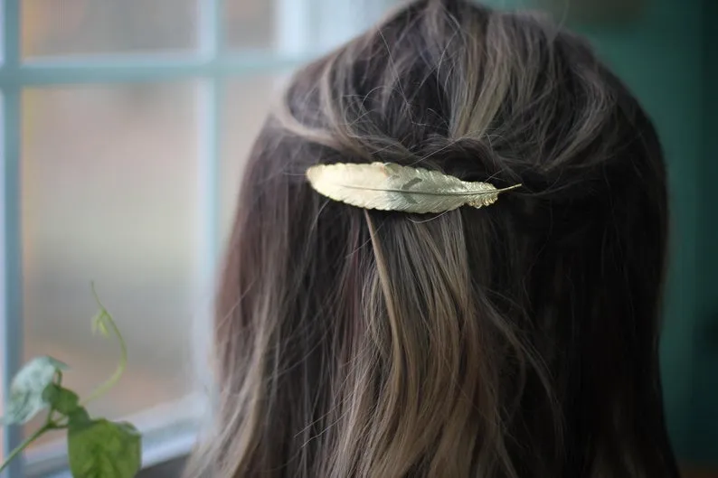 Preorder * Large Feather Hair Comb