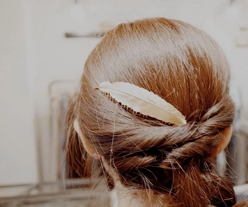 Preorder * Large Feather Hair Comb