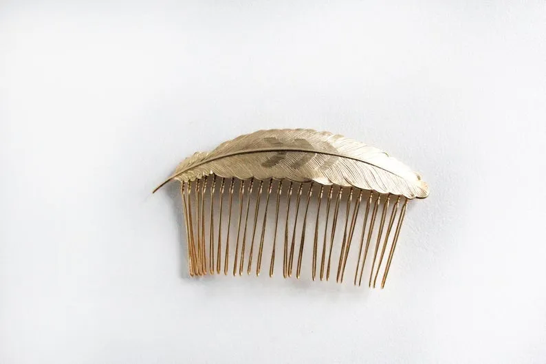 Preorder * Large Feather Hair Comb