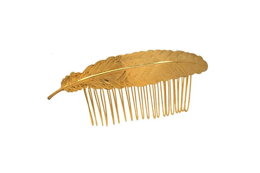 Preorder * Large Feather Hair Comb