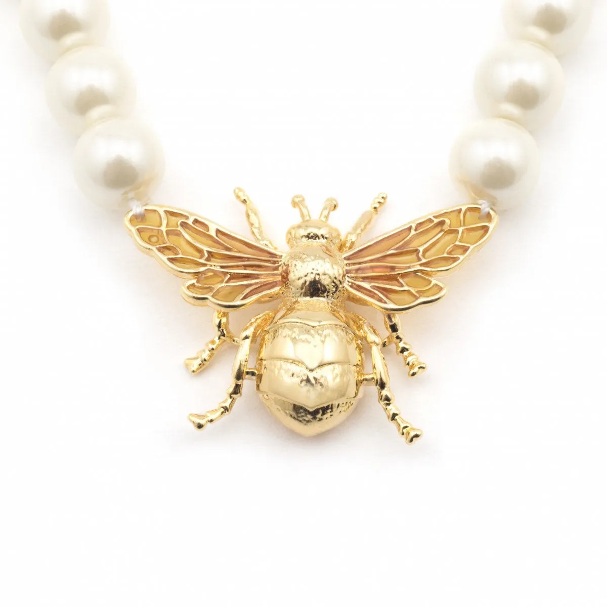 Queen Bee Statement Pearl Necklace by Bill Skinner