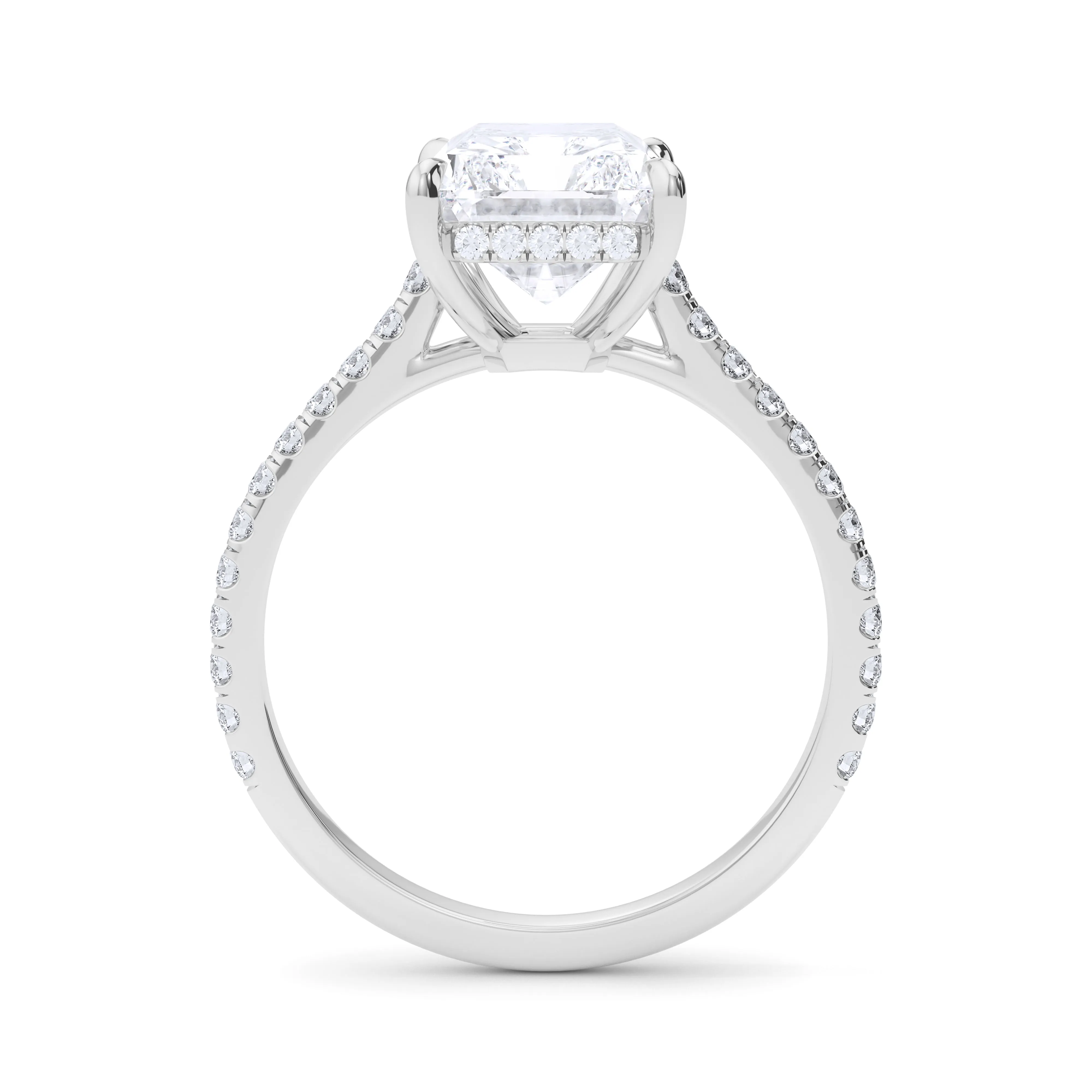 Radiant Cut Pave Diamond Ring