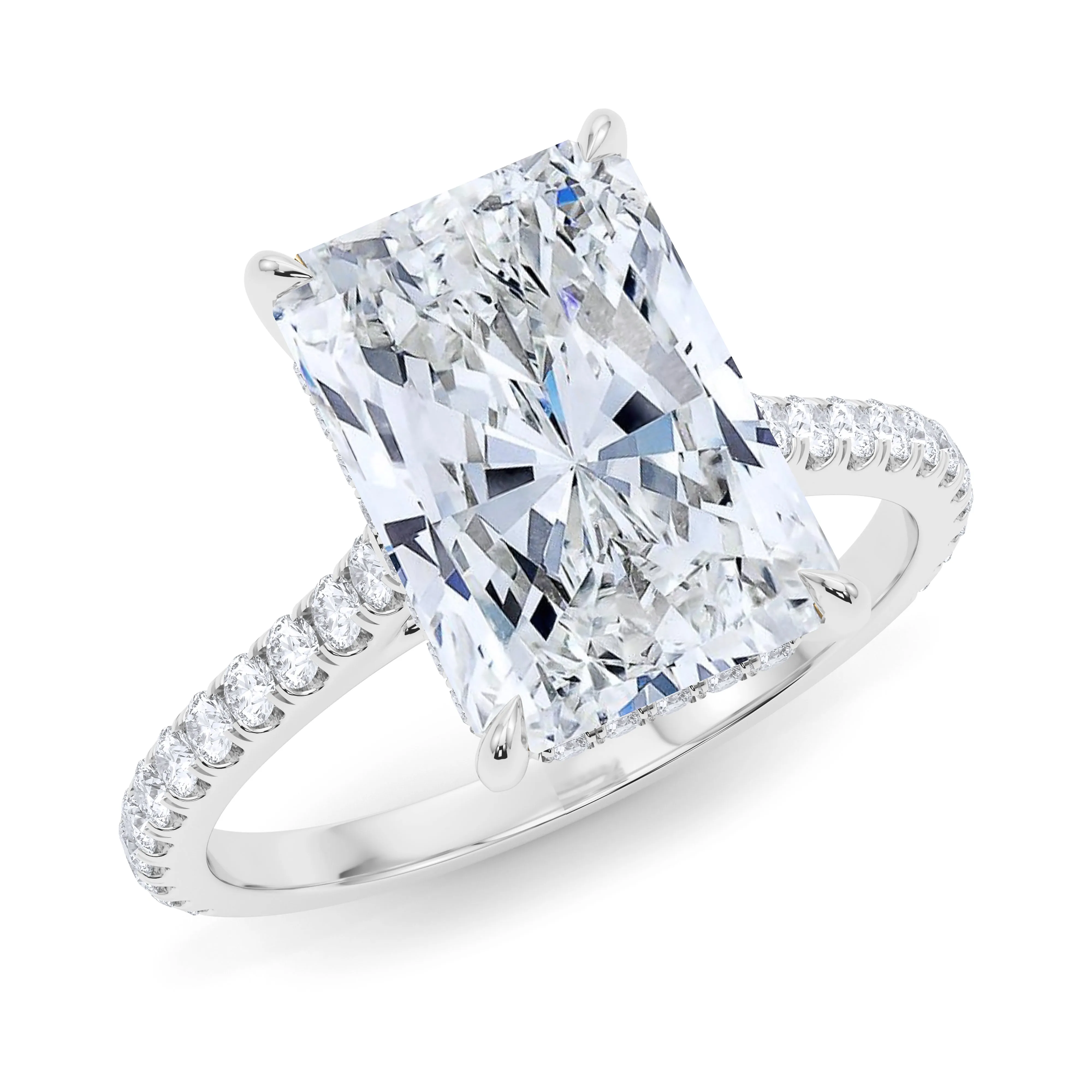 Radiant Cut Pave Diamond Ring