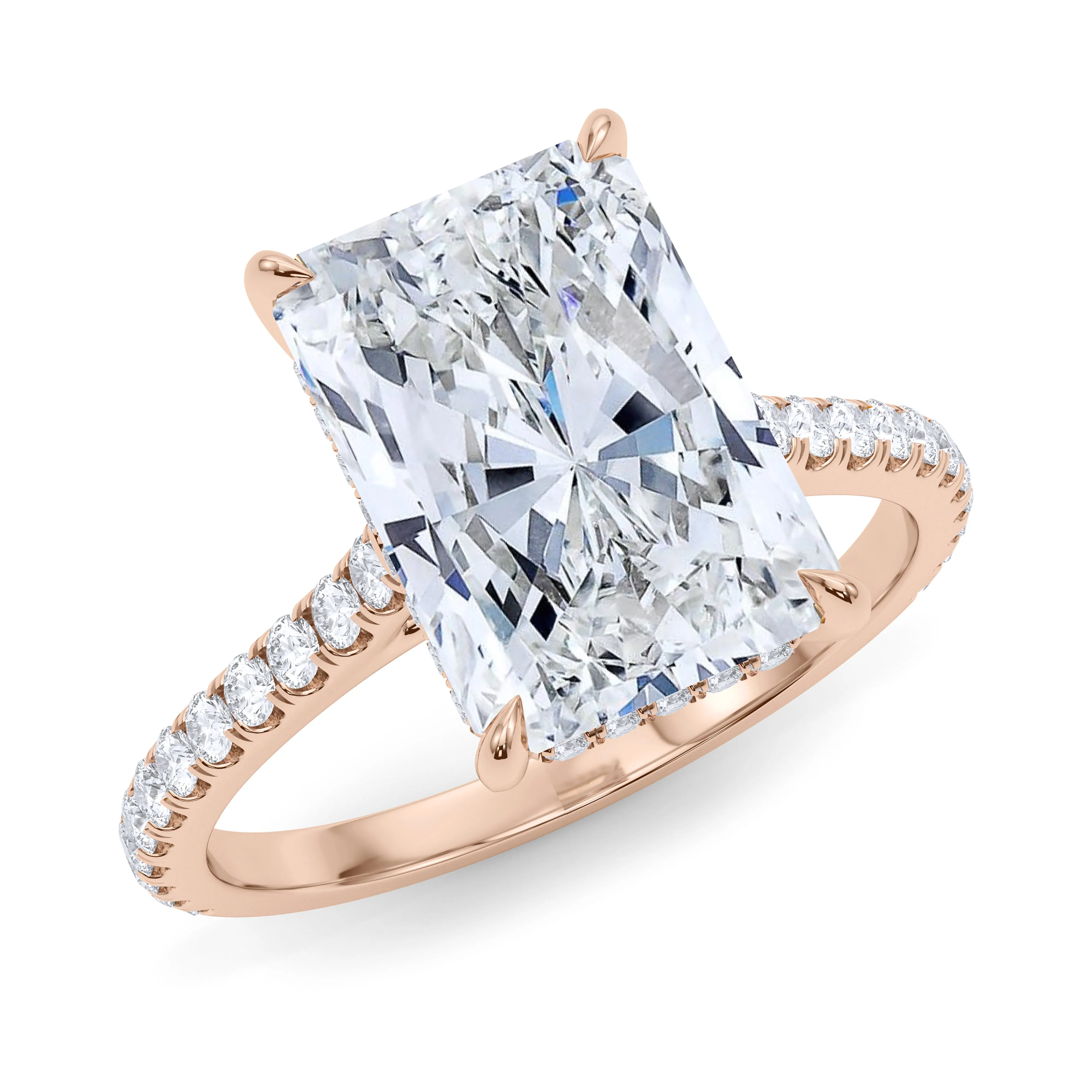 Radiant Cut Pave Diamond Ring