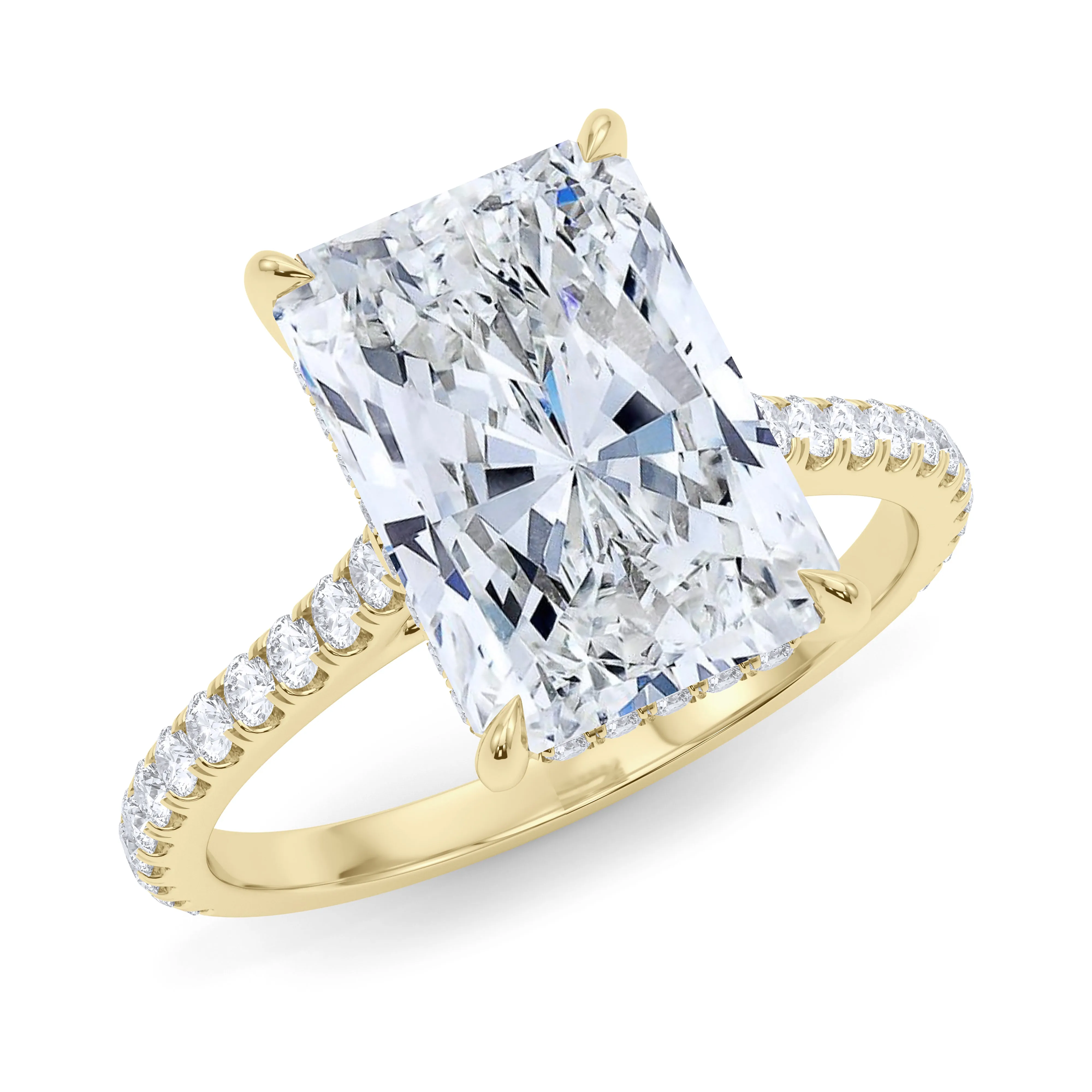 Radiant Cut Pave Diamond Ring