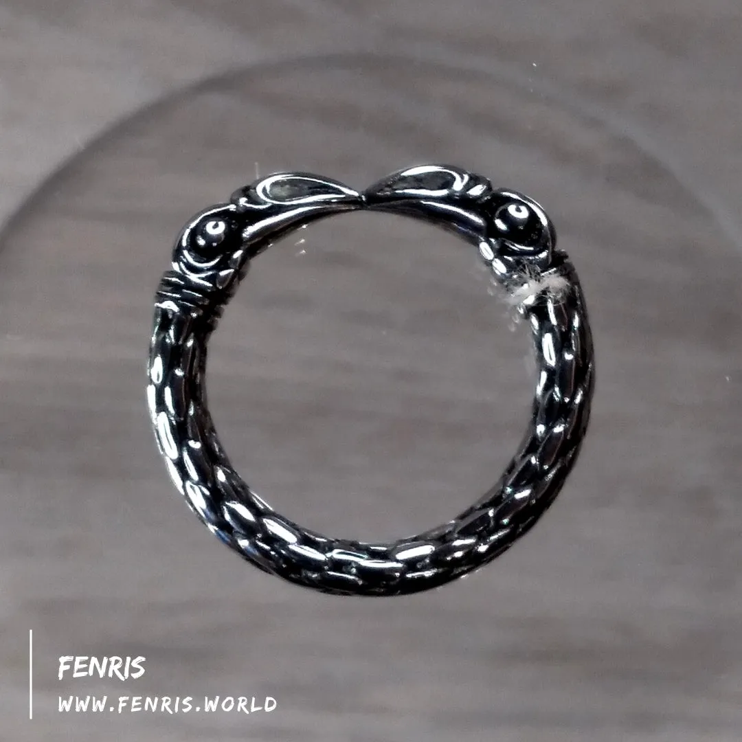 Raven Torc Ring Silver Nordic Viking Style | Fenris