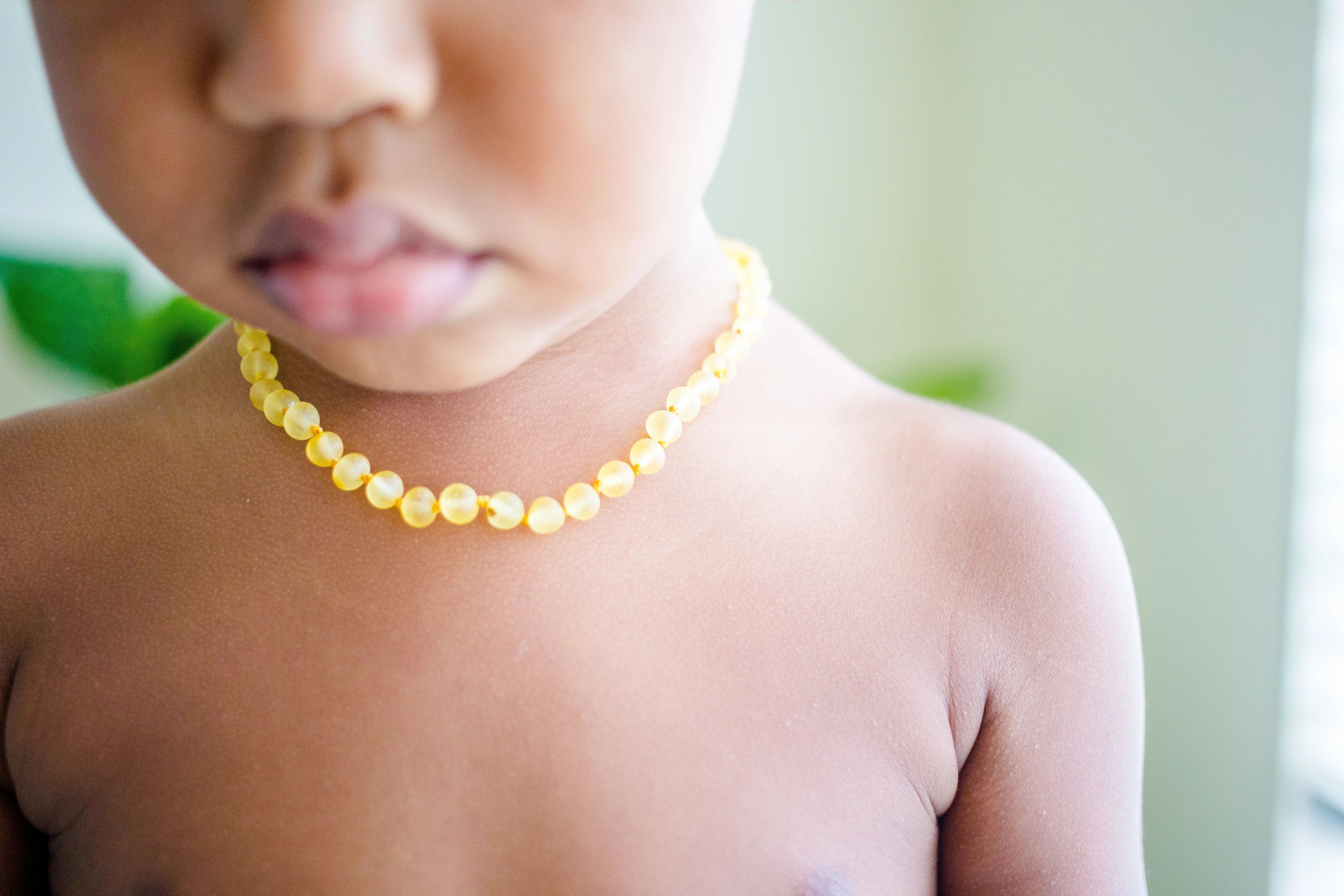 Raw Lemon Baltic Amber Necklace ll Calming ll Pain