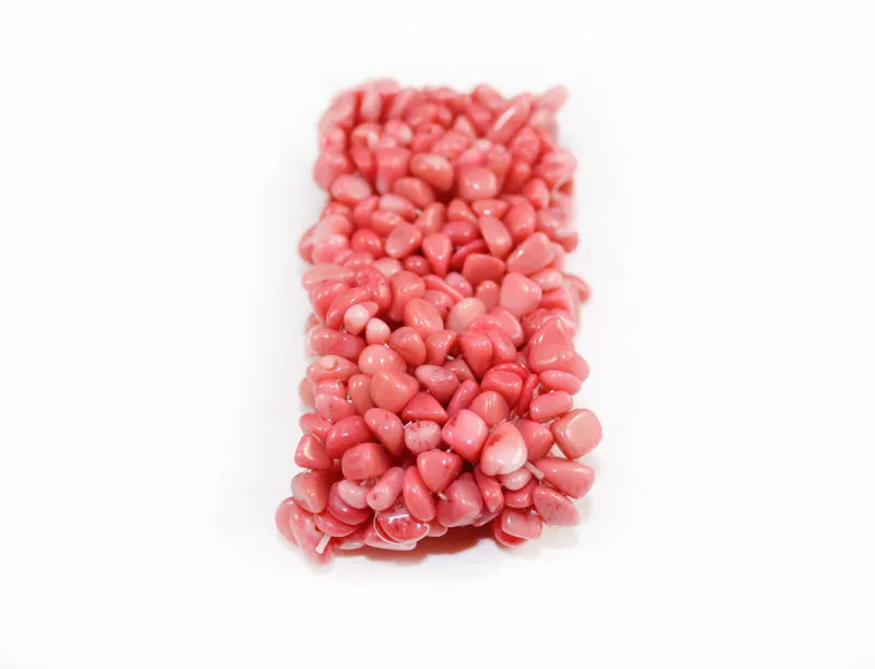 Real Natural Stone Pink Coral custom made Bracelet