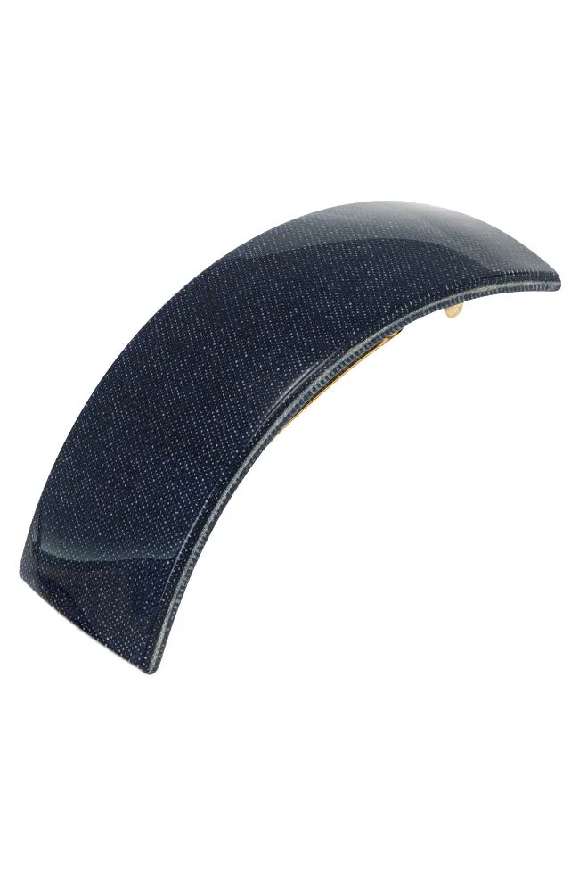 Rectangle Volume Barrette - Denim