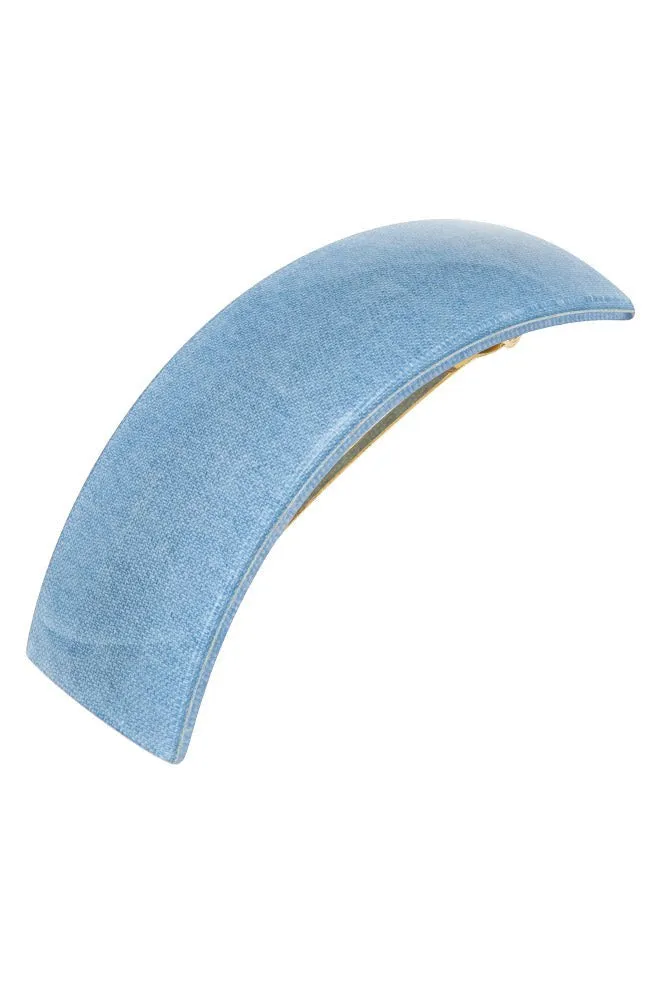 Rectangle Volume Barrette - Denim