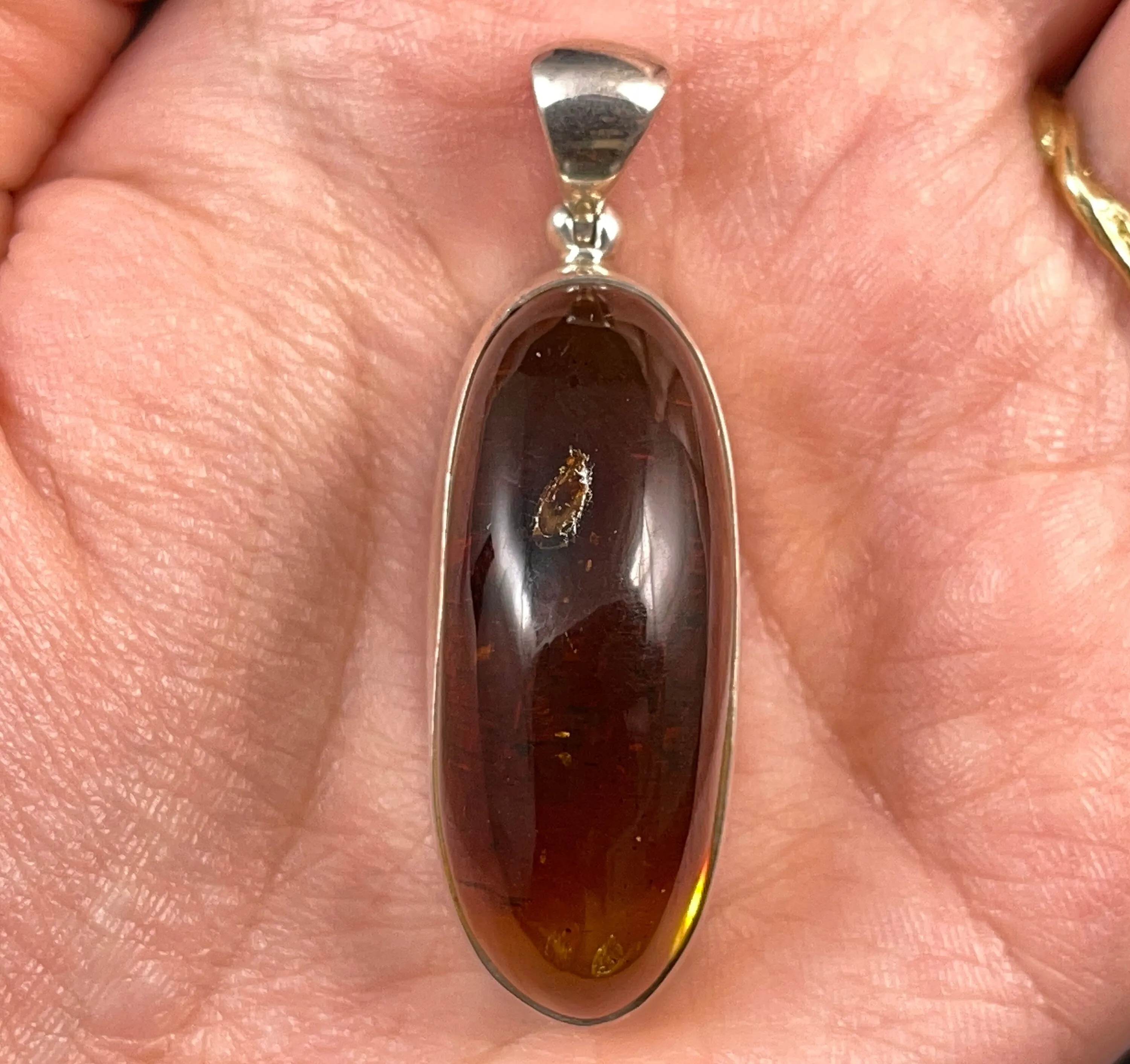 Red  AMBER Pendant - Crystal Pendant, Fine Jewelry, Healing Crystals and Stones, 52628