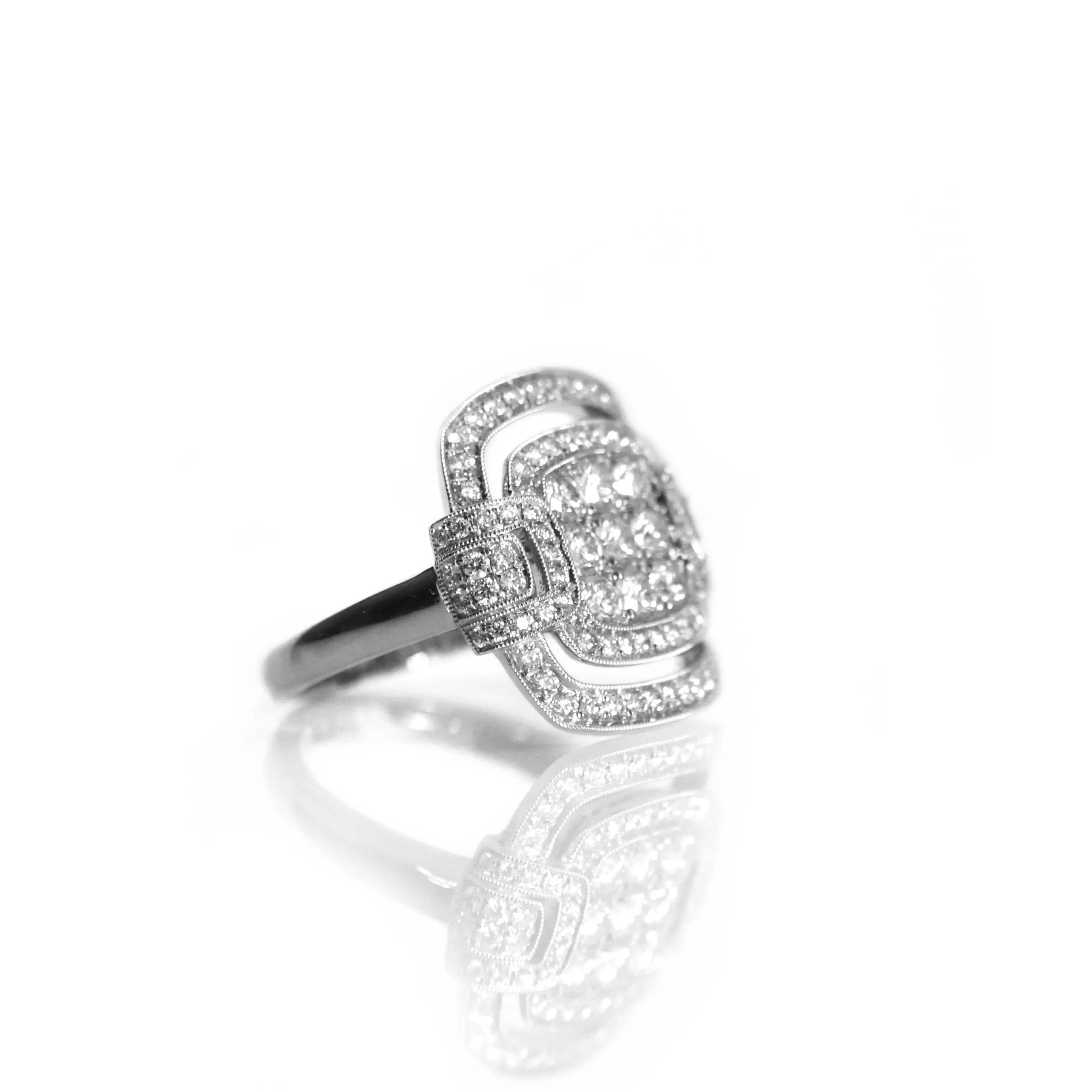 Ring - Chris Aire Heiress 18-Karat White Gold Diamond Ring