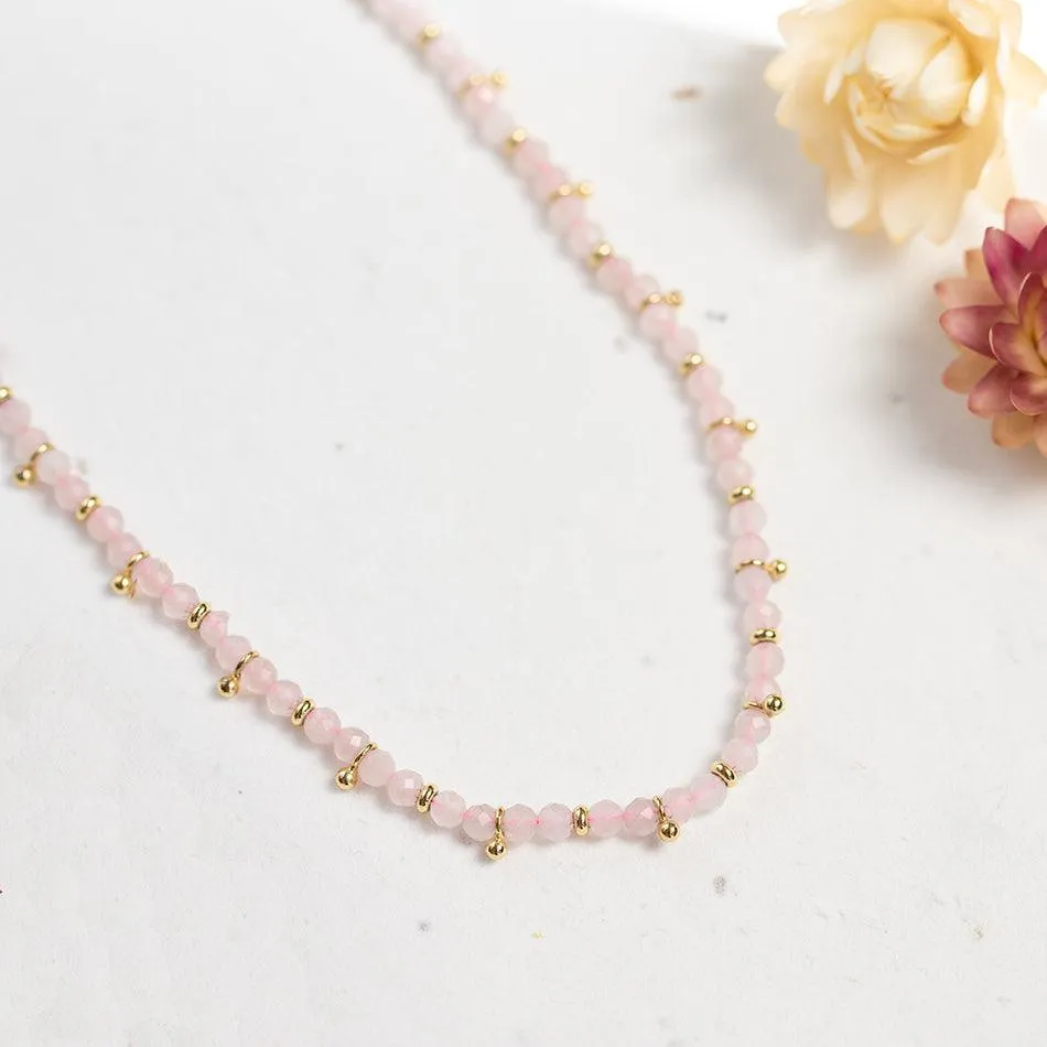 Rose Quartz Gemstone Necklace