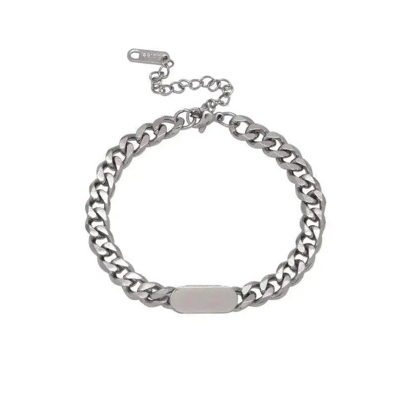 Round Square Plain Bracelet