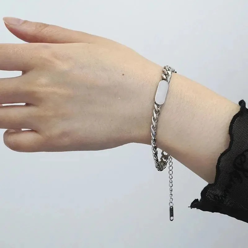 Round Square Plain Bracelet