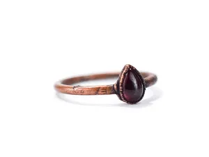 SALE Garnet ring | Deep Red Garnet ring