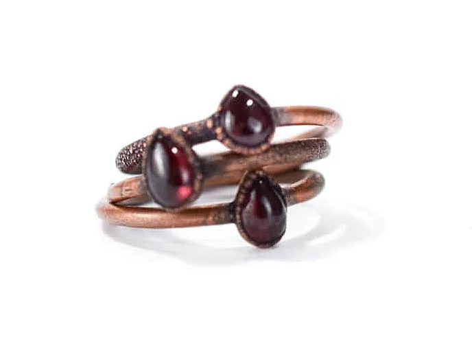 SALE Garnet ring | Deep Red Garnet ring