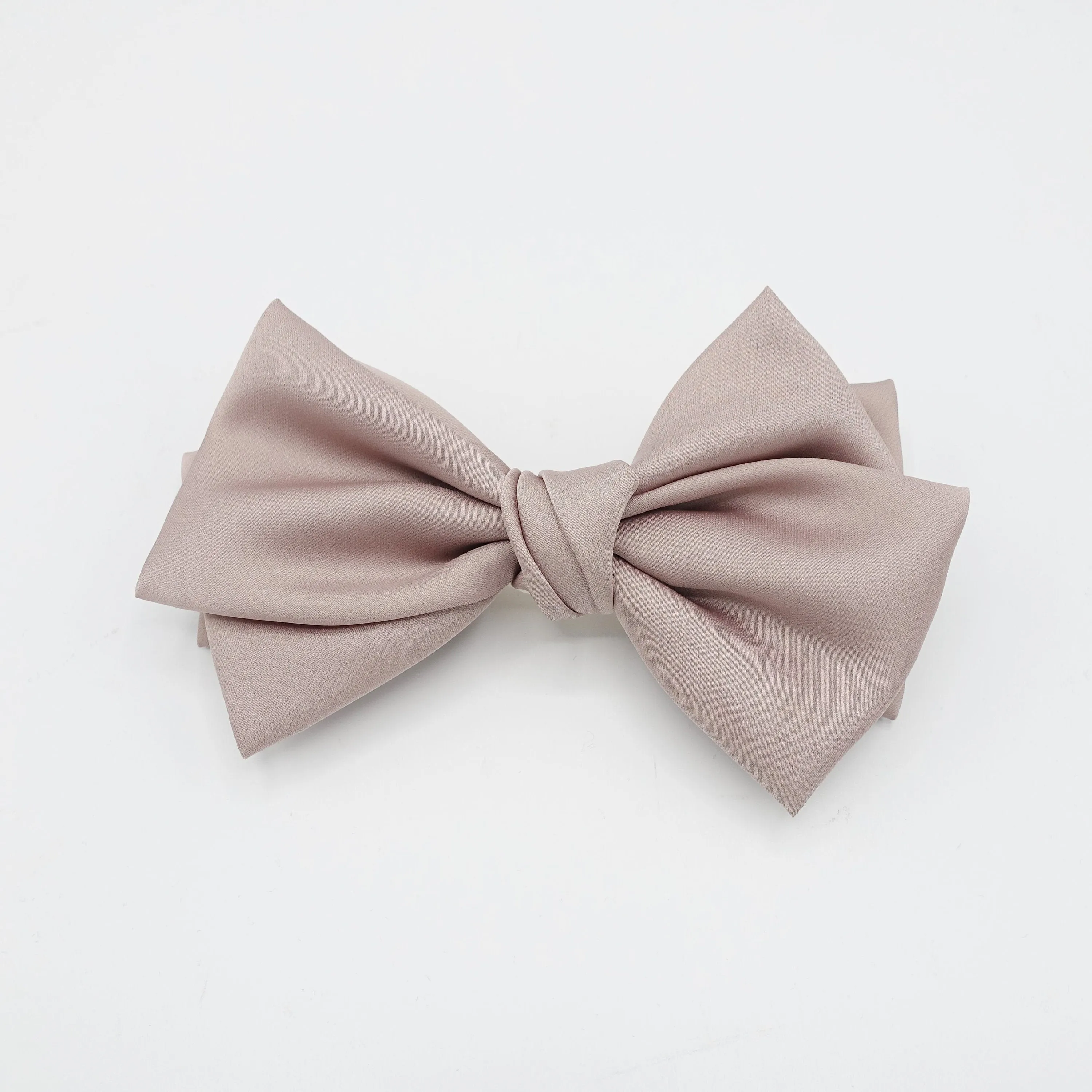 satin hair bow triple wing women hair accessory french barrette