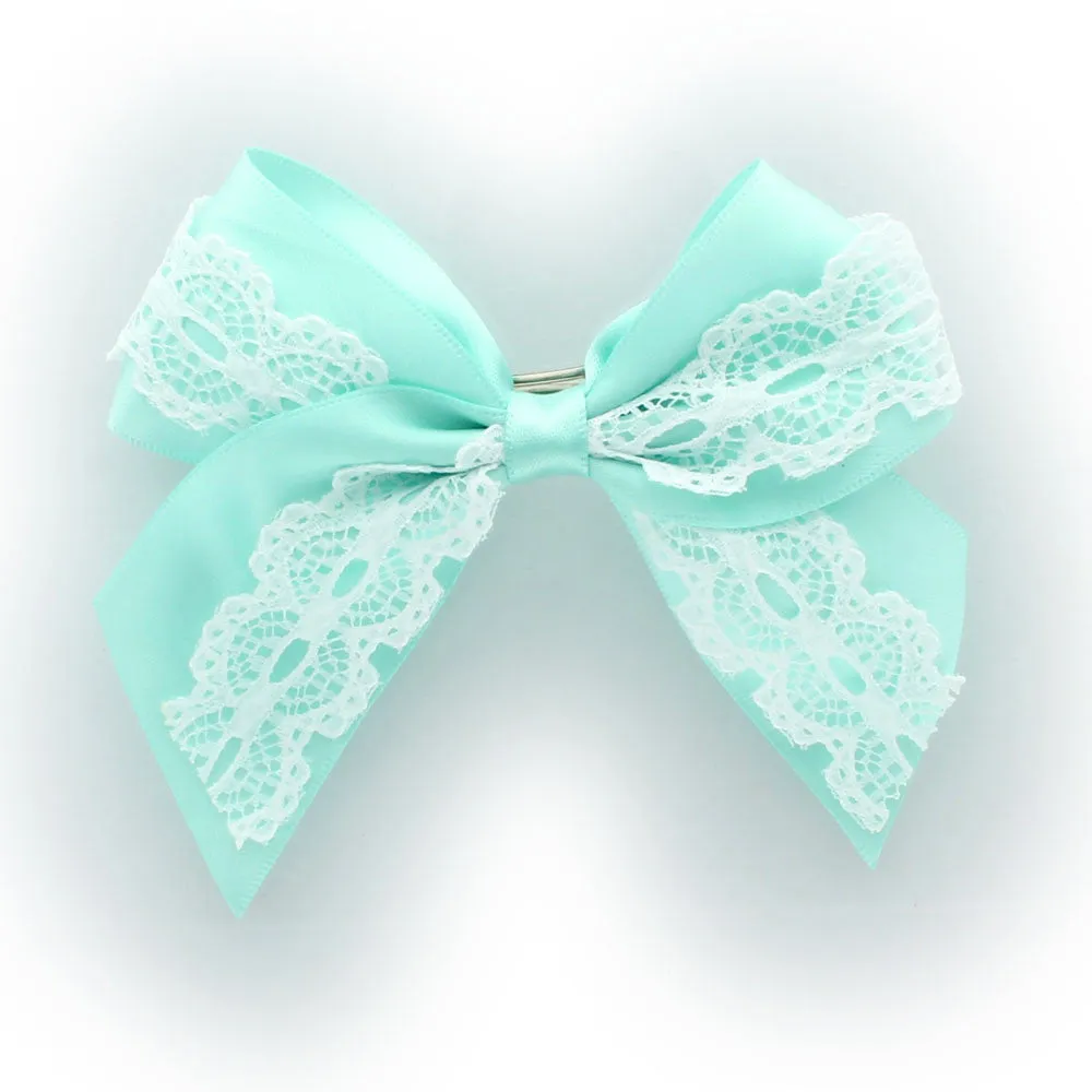 Satin/Lace Sailor Hair-Bow